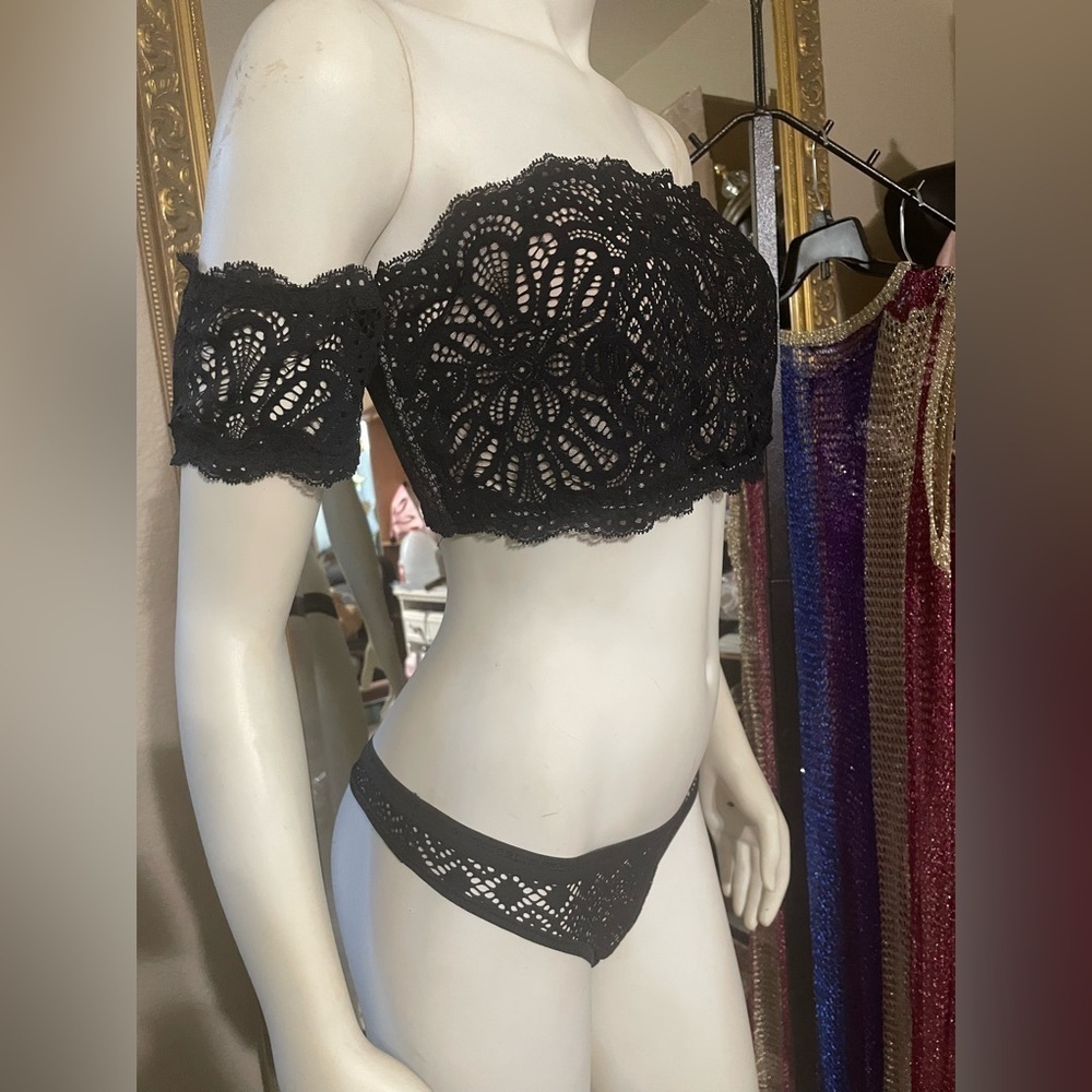 Victoria Secret Dream Angels Bralette Bra & Panty Sexy Off the Shoulders Bra 🆕 - Picture 9 of 12
